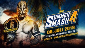 GWF Berlin Champion Senza Volto ist am 6. Juli 2018 im Festsaal Kreuzberg dabei! Verpasst auf keinen Fall GWF Summer Smash 4, actionreiches Wrestling in Berlin
